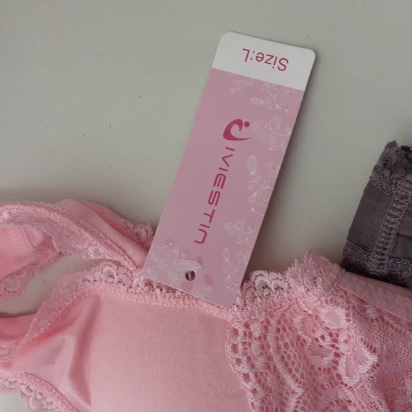 IVIESTIN Size L Purple, Pink, Wrap Front Bralette Bra - Picture 5 of 6